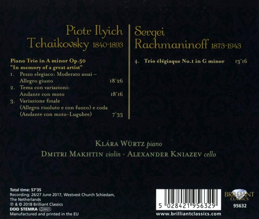 Tchaikovsky: Piano Trio in A minor / Rachmaninov: Trio Élégiaque - slide-1