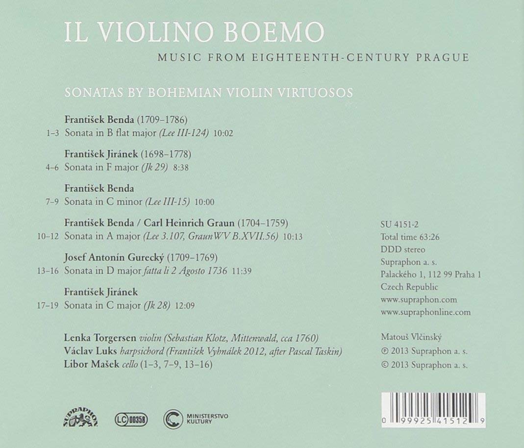 Violin Sonatas: Benda, Gurecký, Jiránek - slide-1