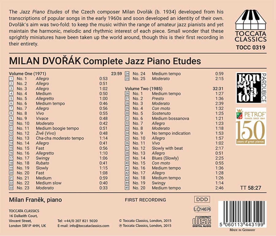 Dvořák, Milan: Complete Jazz Piano Etudes - slide-1