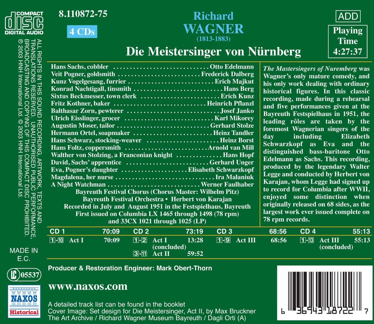 Wagner: Die Meistersinger von Nurnberg ( 1951 ) - slide-1