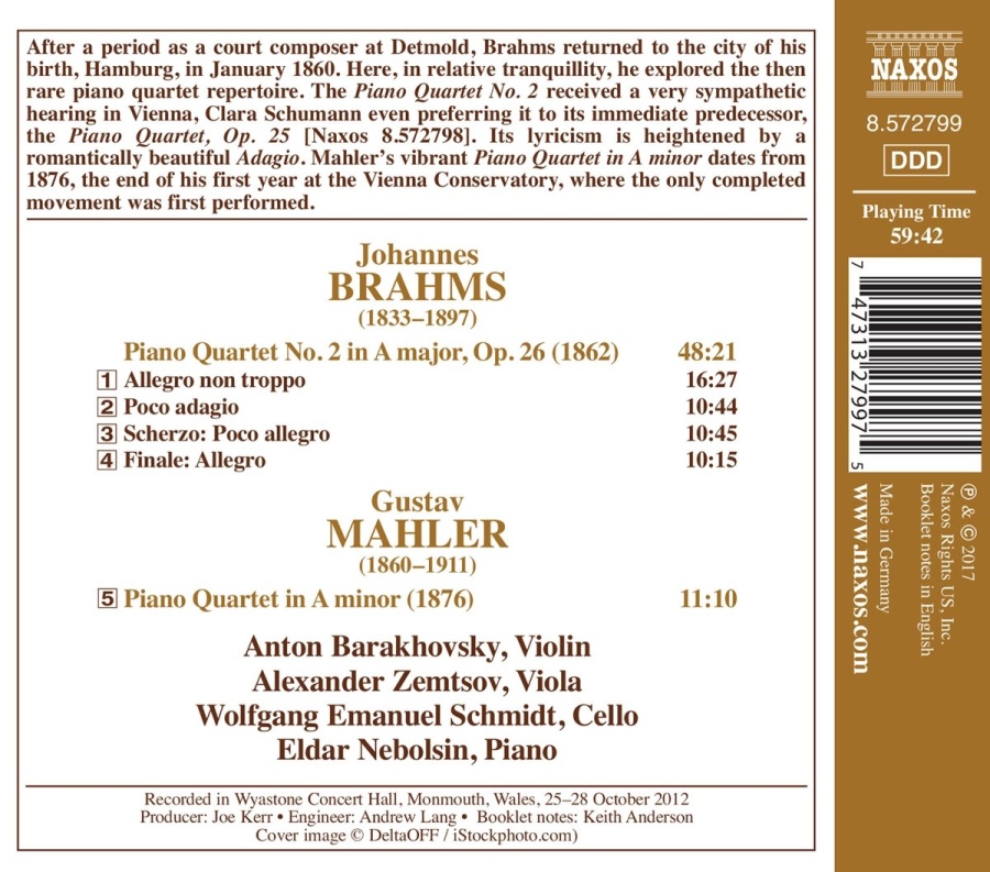 Brahms & Mahler: Piano Quartets - slide-1