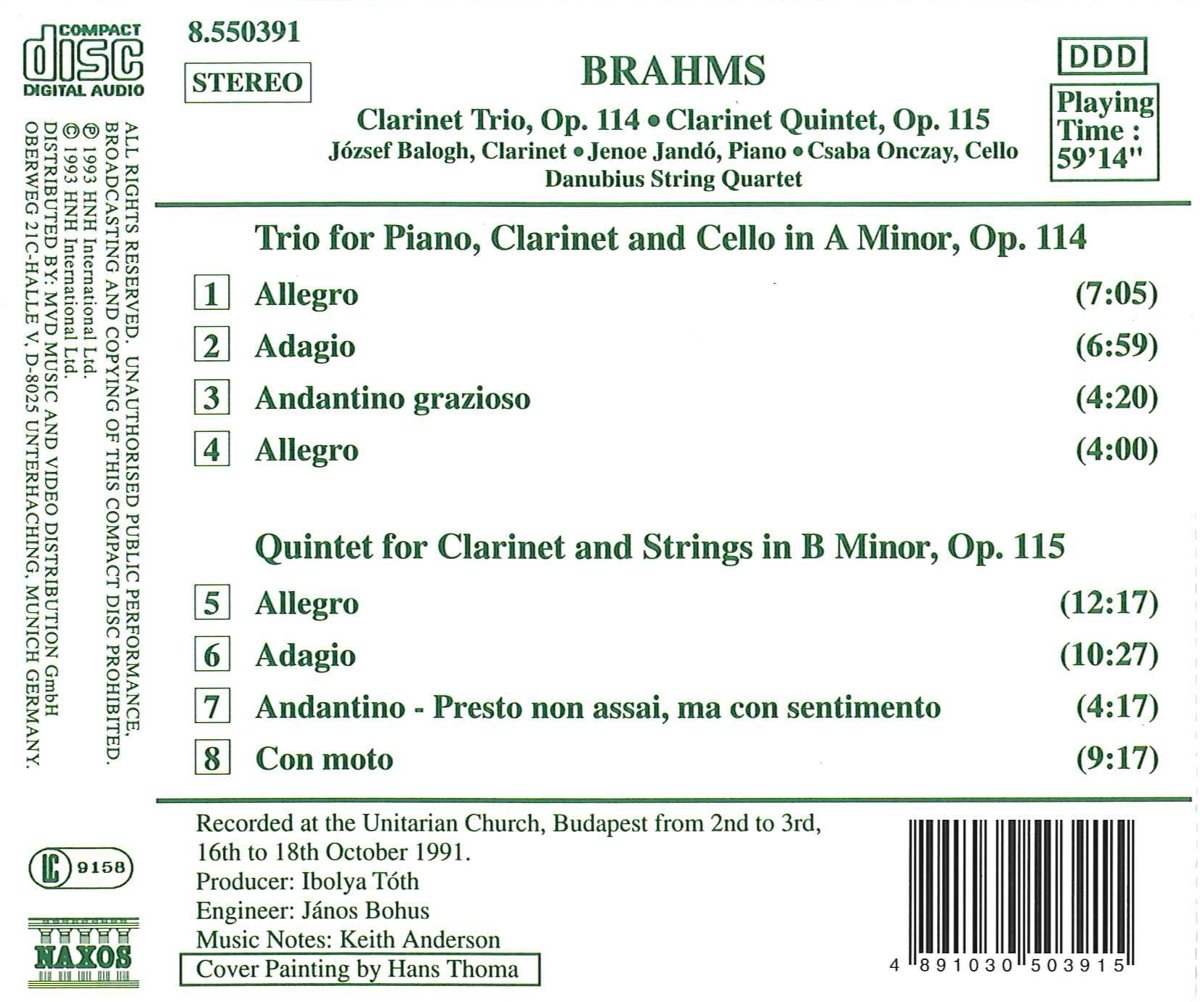 Brahms: Clarinet Trio & Quintet - slide-1