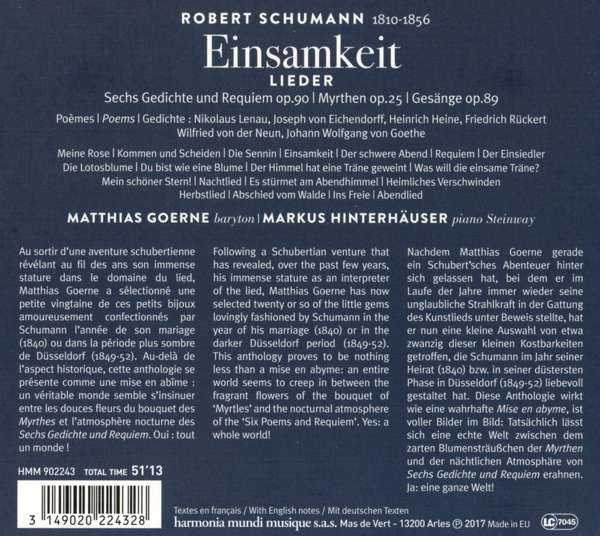 Schumann: Lieder - Einsamkeit - slide-1