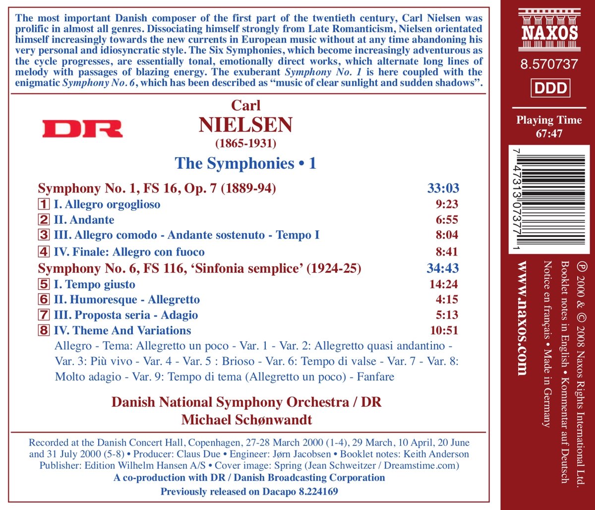 Nielsen: Symphonies Nos. 1 & 6 "Sinfonia semplice" - slide-1