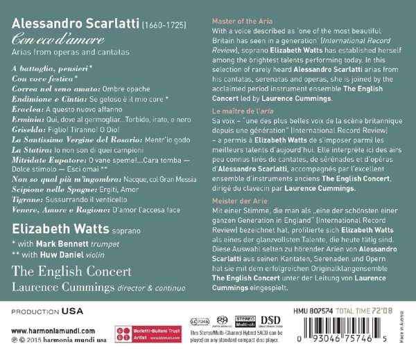 Scarlatti: Con eco d’amore - arias from operas and cantatas - slide-1