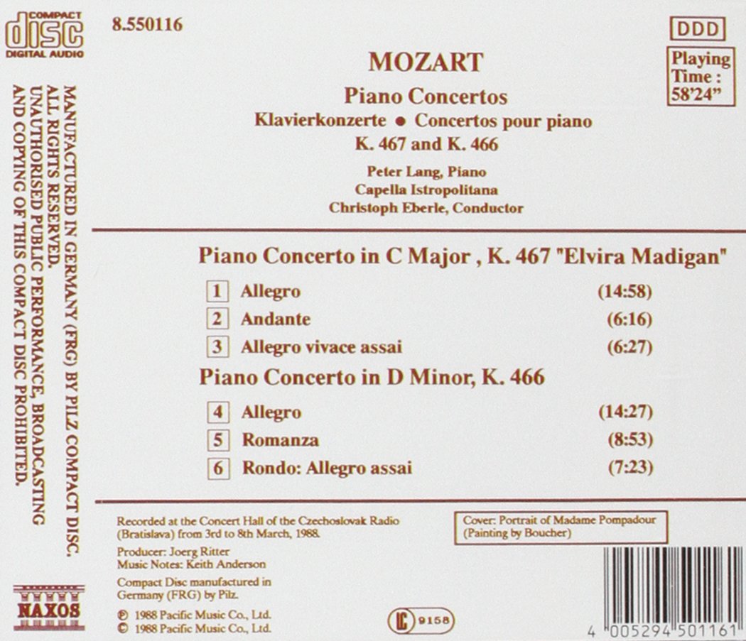 MOZART: Piano concertos K.467 & K.466 - slide-1