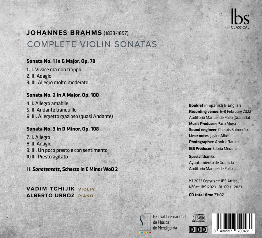 Brahms: Complete Violin Sonatas - slide-1