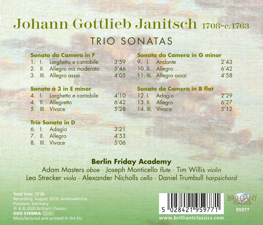 Janitsch: Trio Sonatas - slide-1