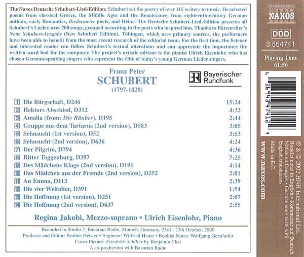 SCHUBERT: Schiller-Lieder vol. 2 - slide-1