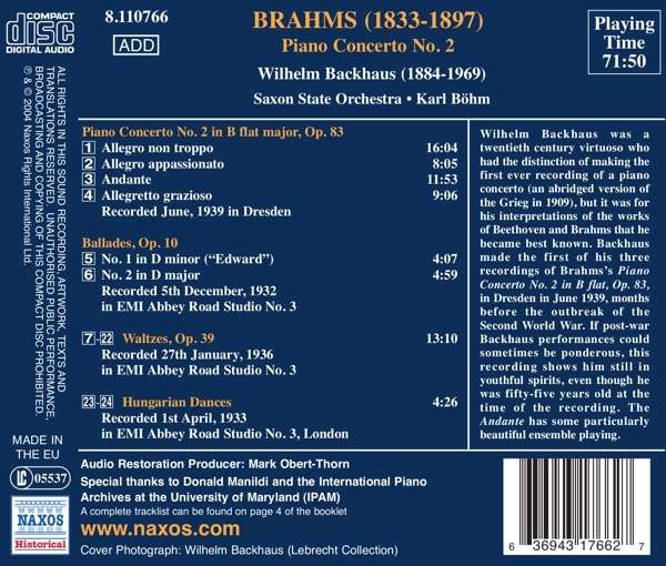 BRAHMS: Piano Concerto no. 2 - slide-1