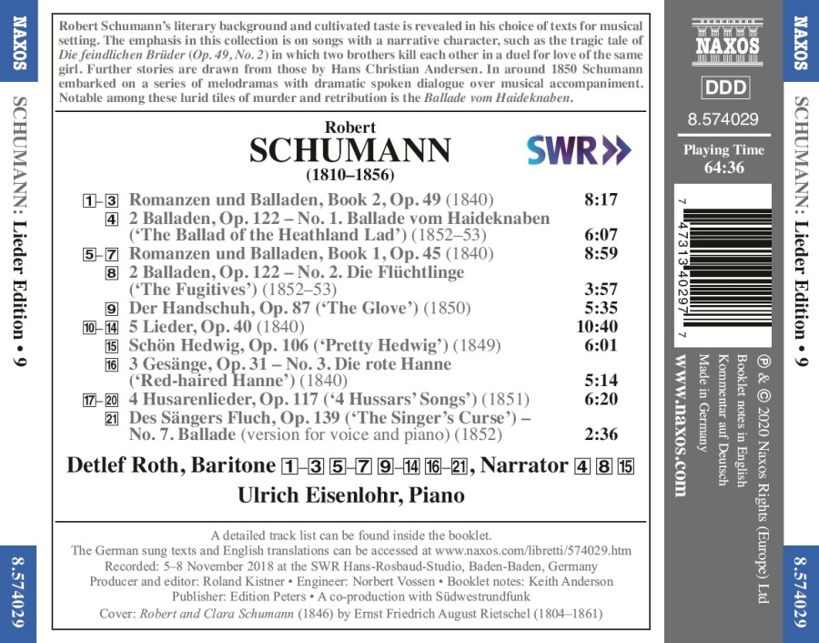 Schumann: Romances, Ballads and Melodramas - slide-1