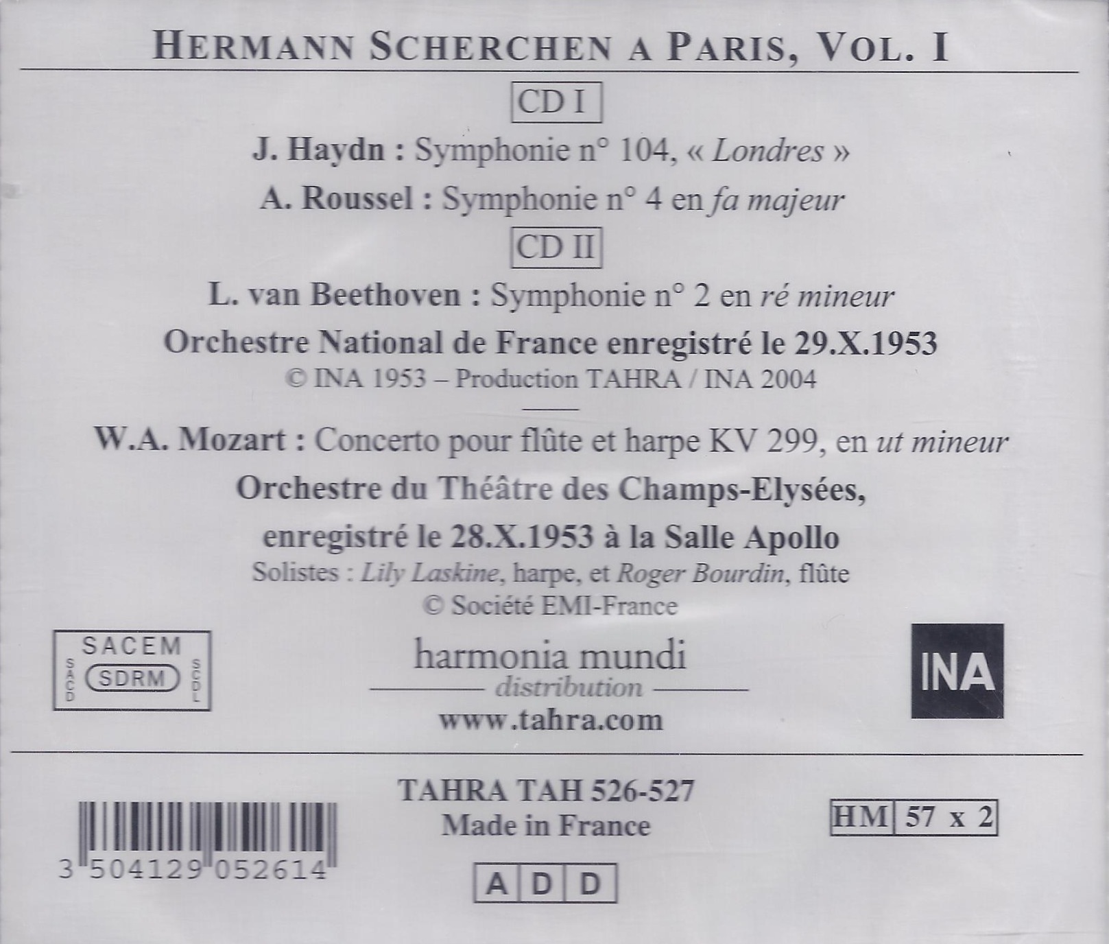 Haydn/Roussel/Beethoven: Hermann Scherchen In Paris (Live 1953) Vol. I - slide-1