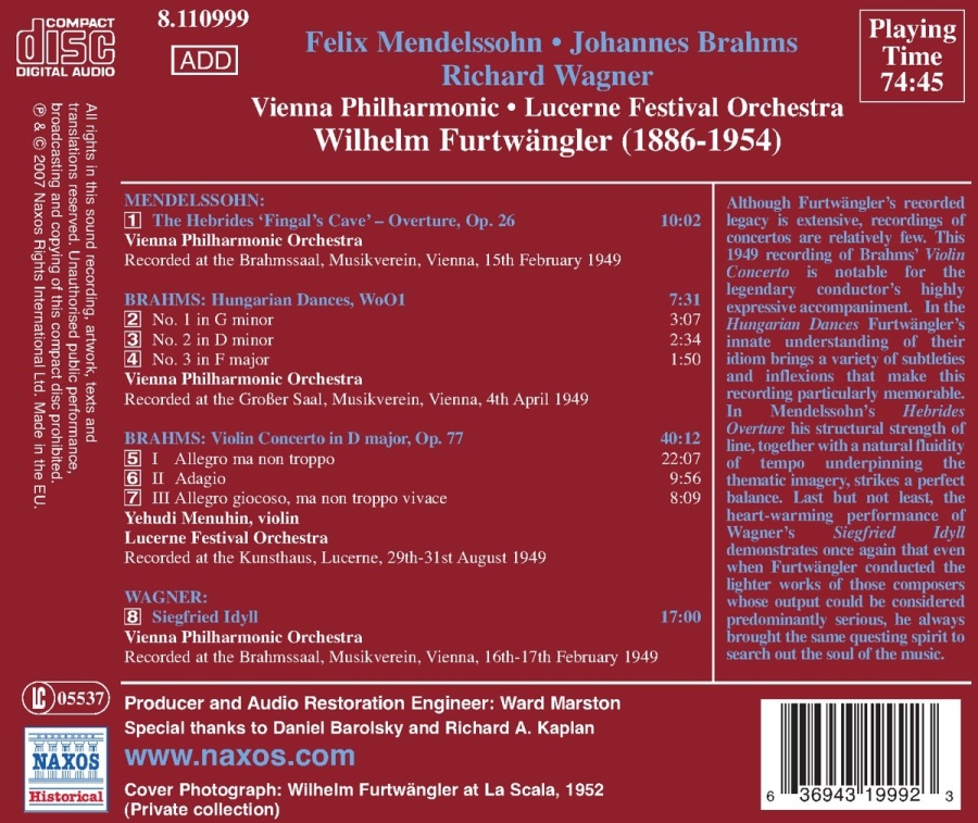 BRAHMS: Violin Concerto / WAGNER: Siegfried Idyll - slide-1