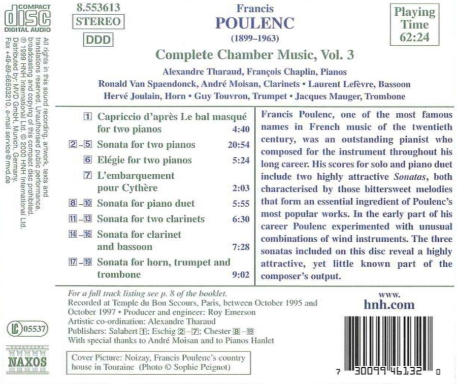 POULENC: Complete Chamber Music, Vol. 3 - slide-1