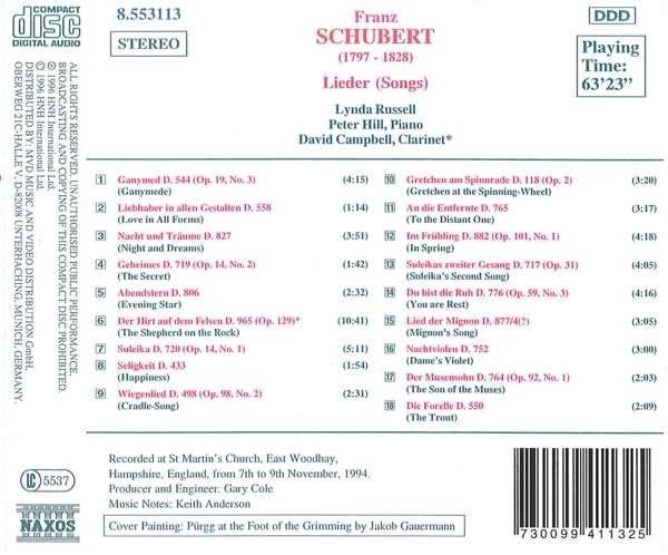 SCHUBERT: Lieder - slide-1
