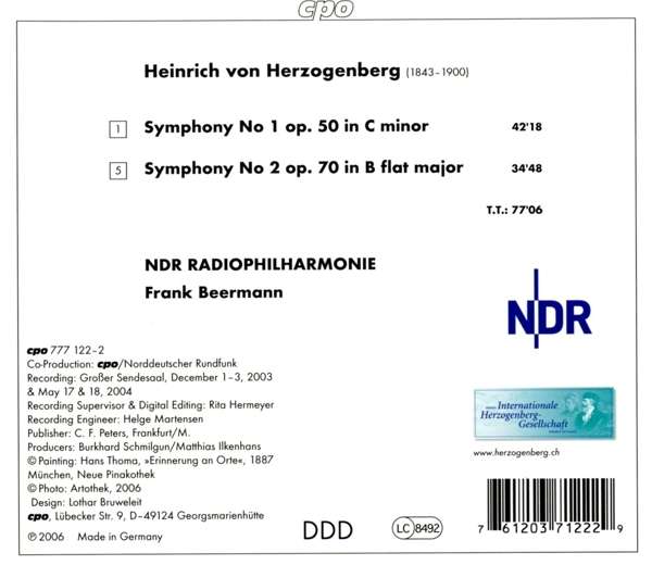Herzogenberg: Symphonies Nos. 1 & 2 - slide-1