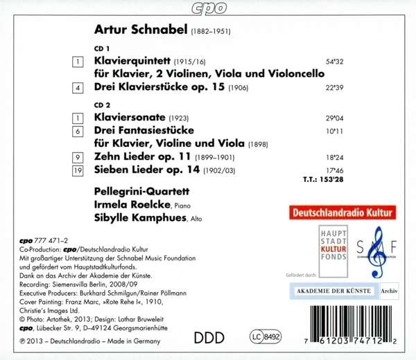 Schnabel: Klavierquintett, Klaviersonate, Lieder - slide-1
