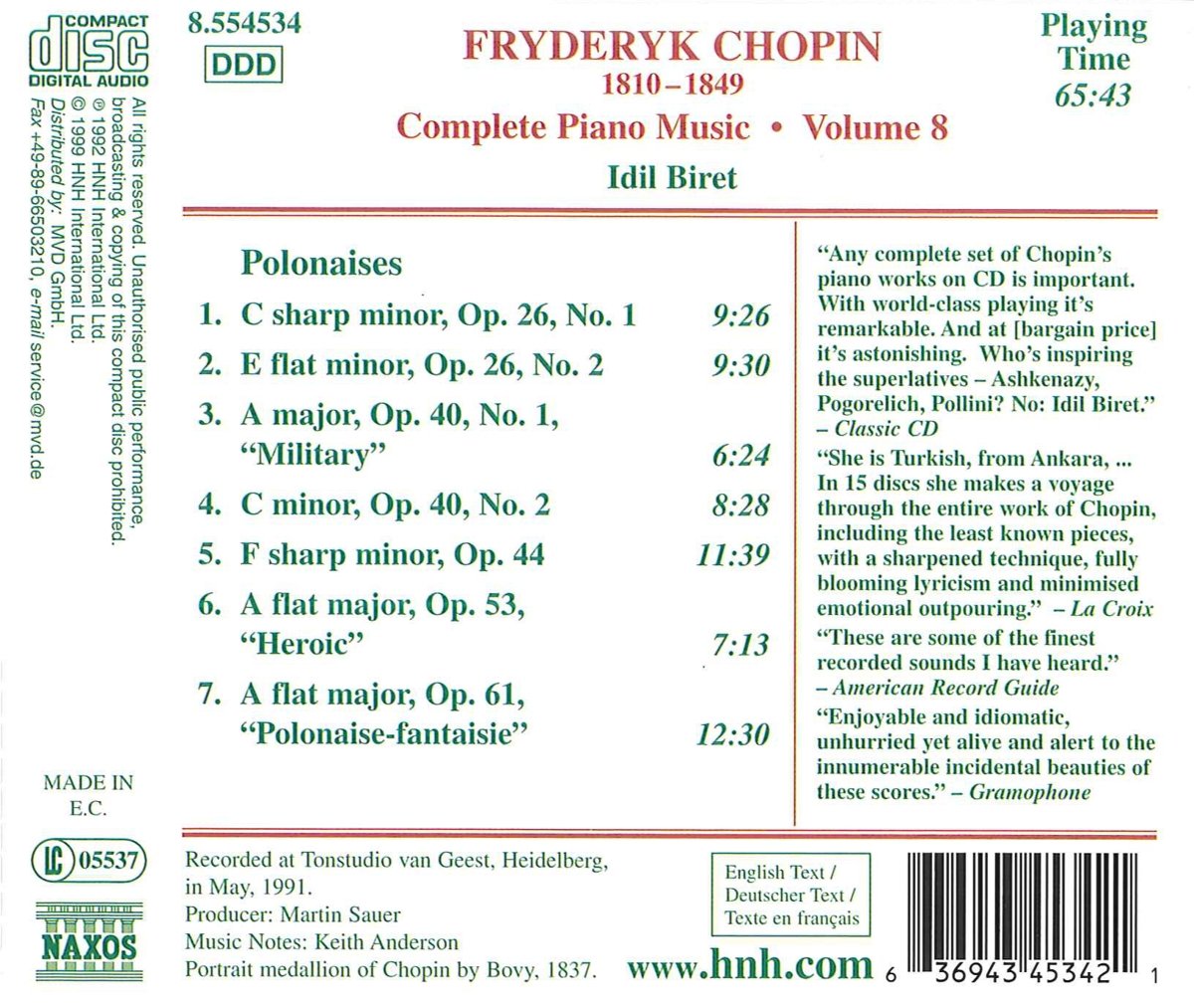 CHOPIN: Piano Music - Polonaises (vol.1) - slide-1