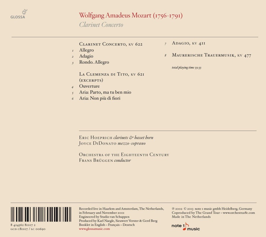 Mozart: Clarinet Concerto, La Clemenza di Tito - arie - slide-1