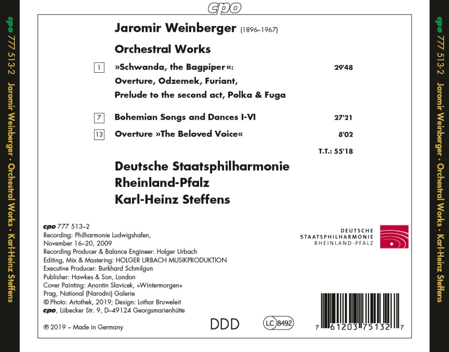 Weinberger: Orchestral Works from Schwanda, Bohemian Songs & Dances - slide-1