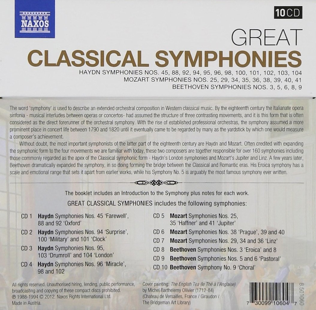 GREAT CLASSICAL SYMPHONIES (10 CD) - slide-1