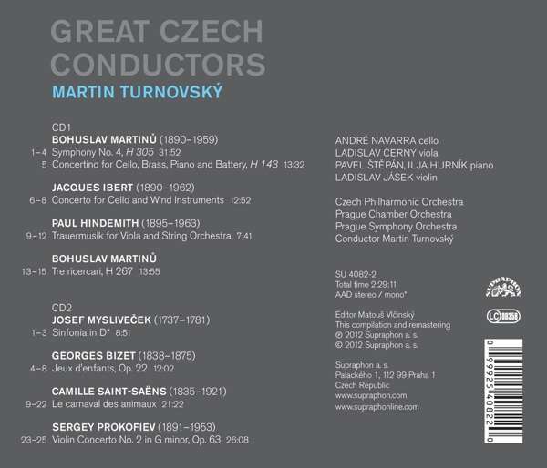 Great Czech Conductors: Martin Turnovský - Martinů, Ibert, Hindemith, Mysliveček, Bizet, Saint-Saëns, Prokofiev - slide-1