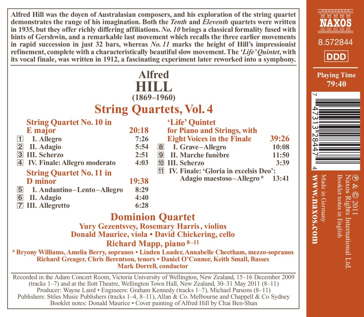 HILL: String Quartets Vol. 4 - slide-1