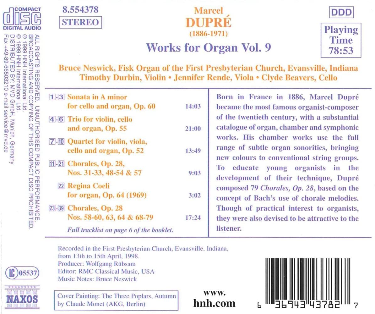 DUPRE:  Works for organ vol.9 - slide-1