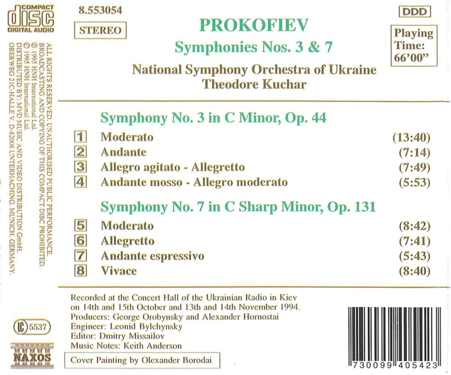 PROKOFIEV: Symphonies Nos. 3 & 7 - slide-1