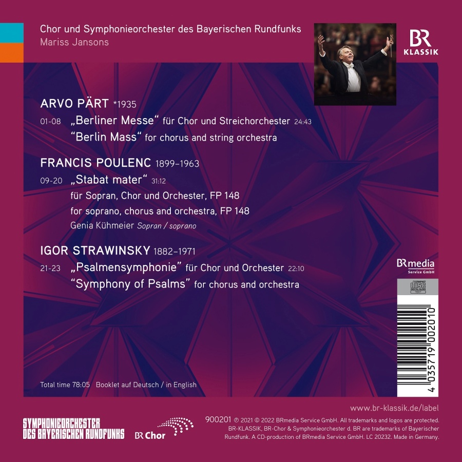 Pärt: Berlin Mass; Poulenc: Stabat mater; Stravinsky: Symphony of Psalms - slide-1