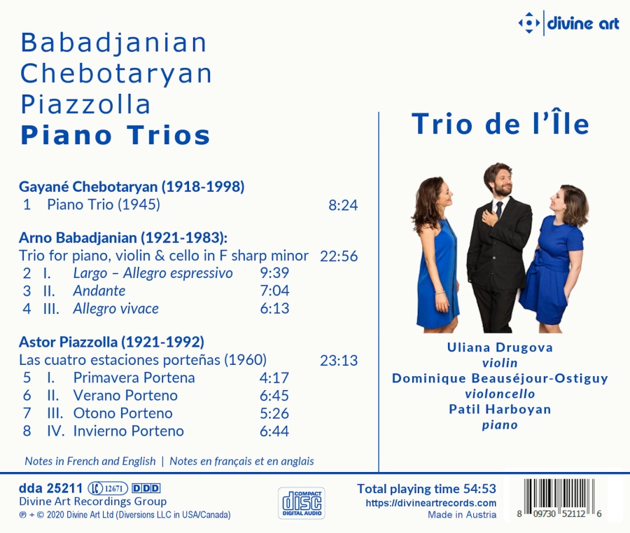 Chebotaryan, Babadjanian & Piazzolla: Piano Trios - slide-1