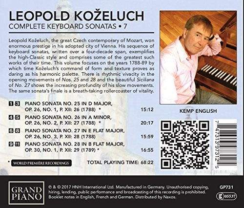 Koželuch: Keyboard Sonatas Vol. 7 - slide-1