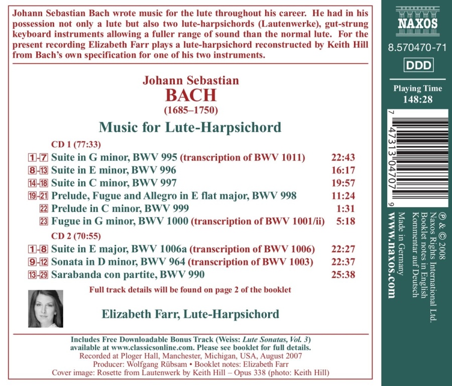 BACH: Music for Lute-Harpsichord - slide-1