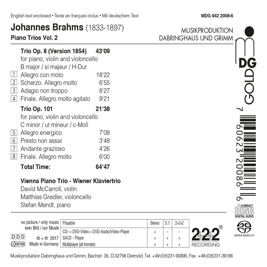 Brahms: Piano Trios Vol. 2 - slide-1