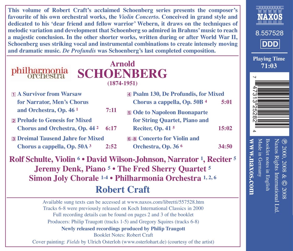Schoenberg: Violin Concerto, A Survivor from Warsaw - slide-1