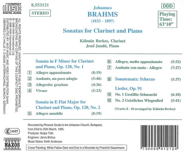 BRAHMS: Clarinet Sonatas (op.120 Nr.1 & 2) - slide-1