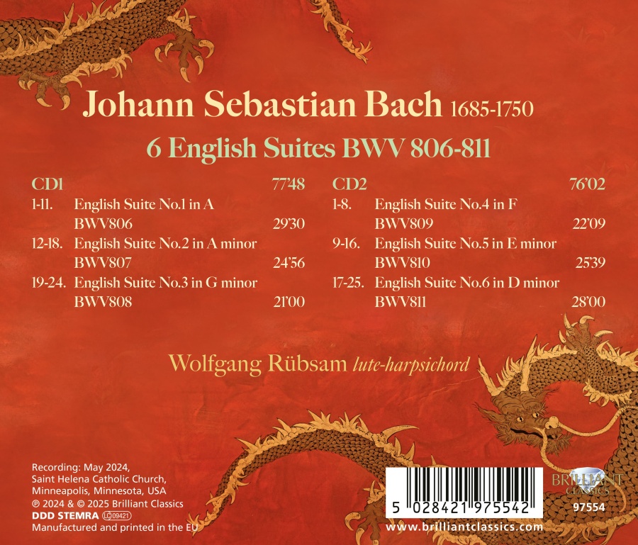 Bach: 6 English Suites BWV 806-811 - slide-1