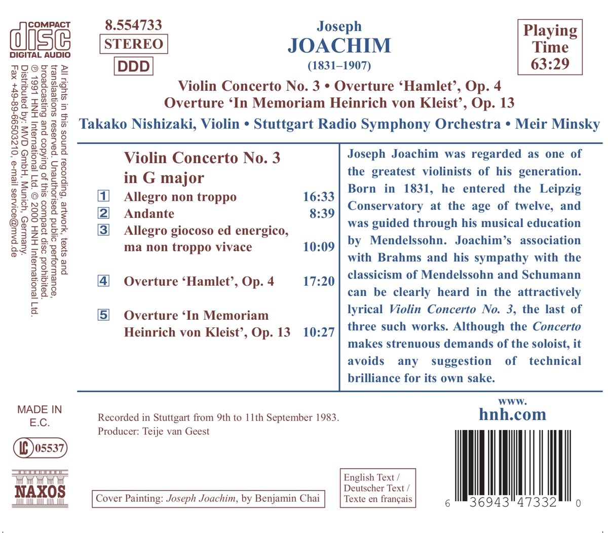 JOACHIM: Violin Concerto no. 3 - slide-1