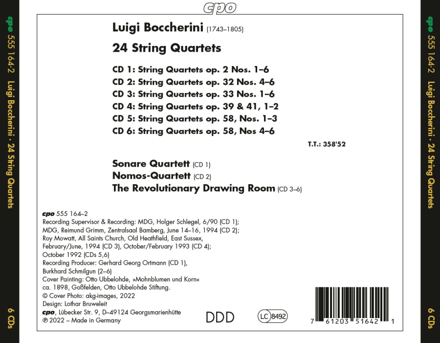 Boccherini: 24 String Quartets - slide-1