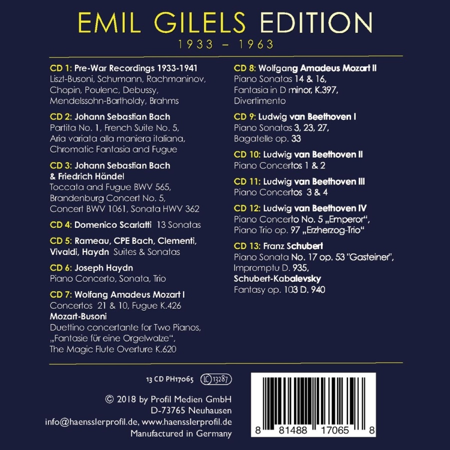 Emil Gilels Edition 1933 - 1963 - slide-1