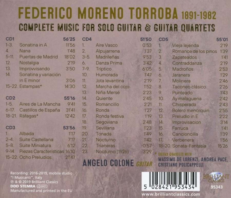 Moreno-Torroba: Complete Music for Solo Guitar & Guitar Quartets - slide-1