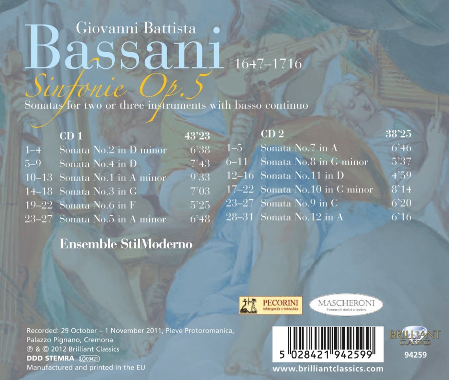 Bassani: Sinfonie, Op. 5 - slide-1