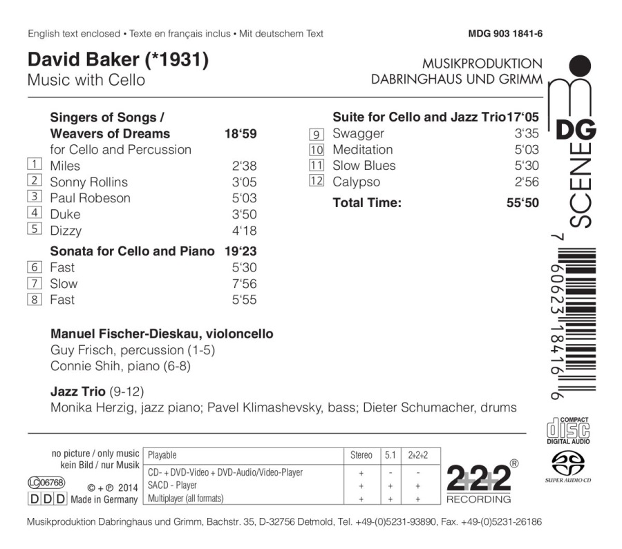 Baker: Singers of Songs - Music with cello - slide-1