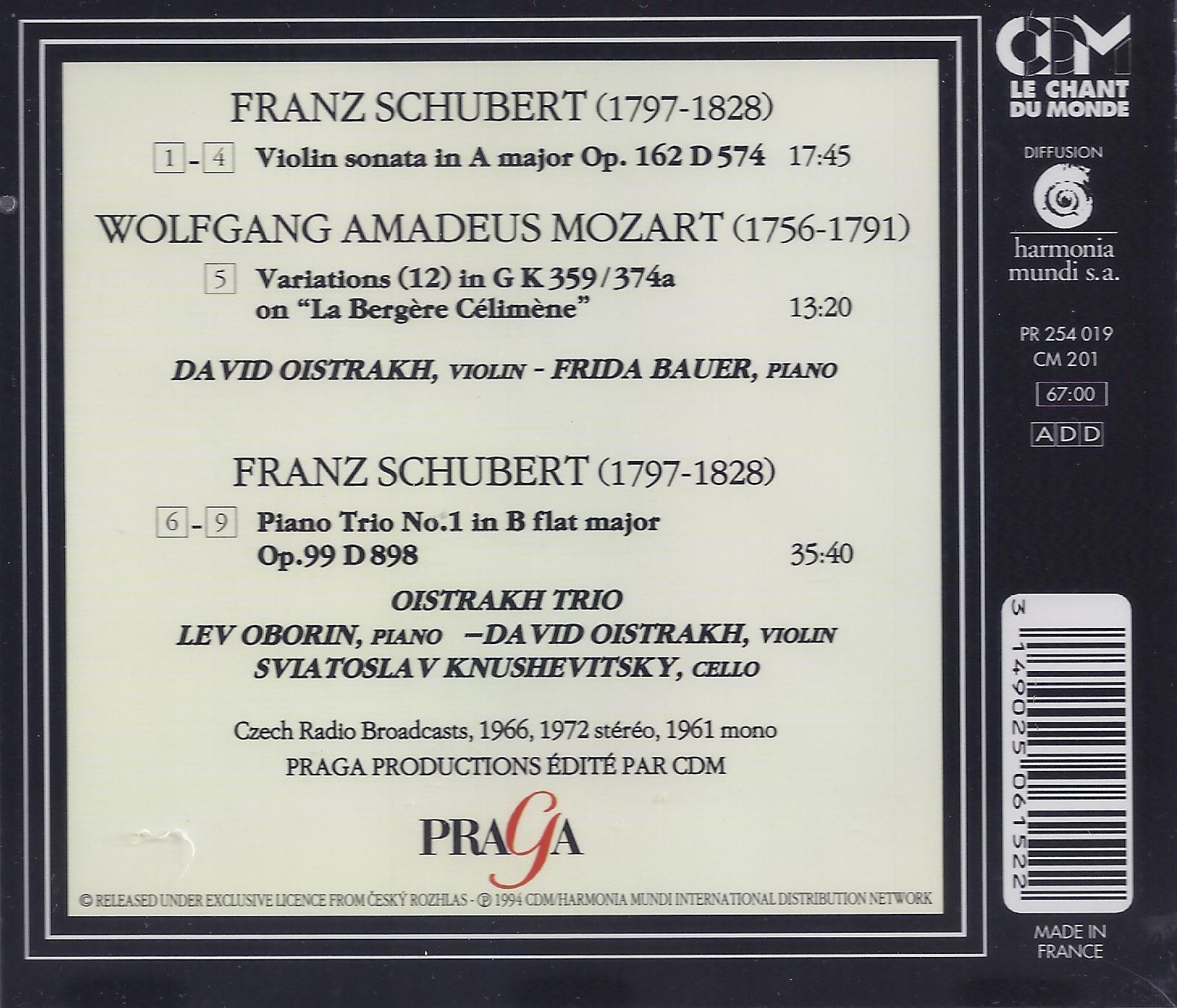 Schubert/Mozart: Violin & Piano Sonata-Variations K.359 - slide-1