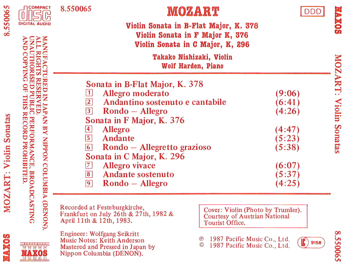 Mozart:  Violin Sonatas  17, 24, 26 - slide-1