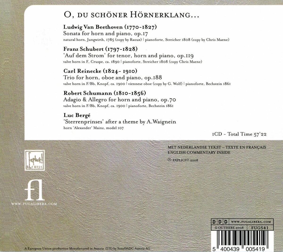 Beethoven/Schubert/Reinecke/Schuman: O, Du Schöner Hörnerklang - slide-1