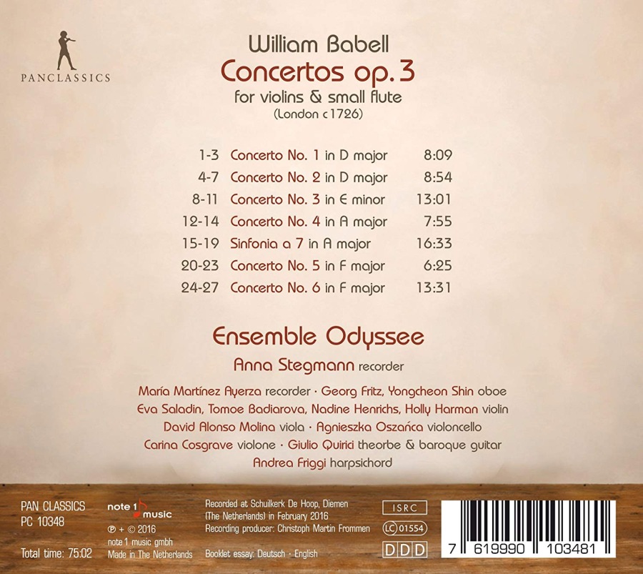 Babell: Concertos op. 3 - slide-1