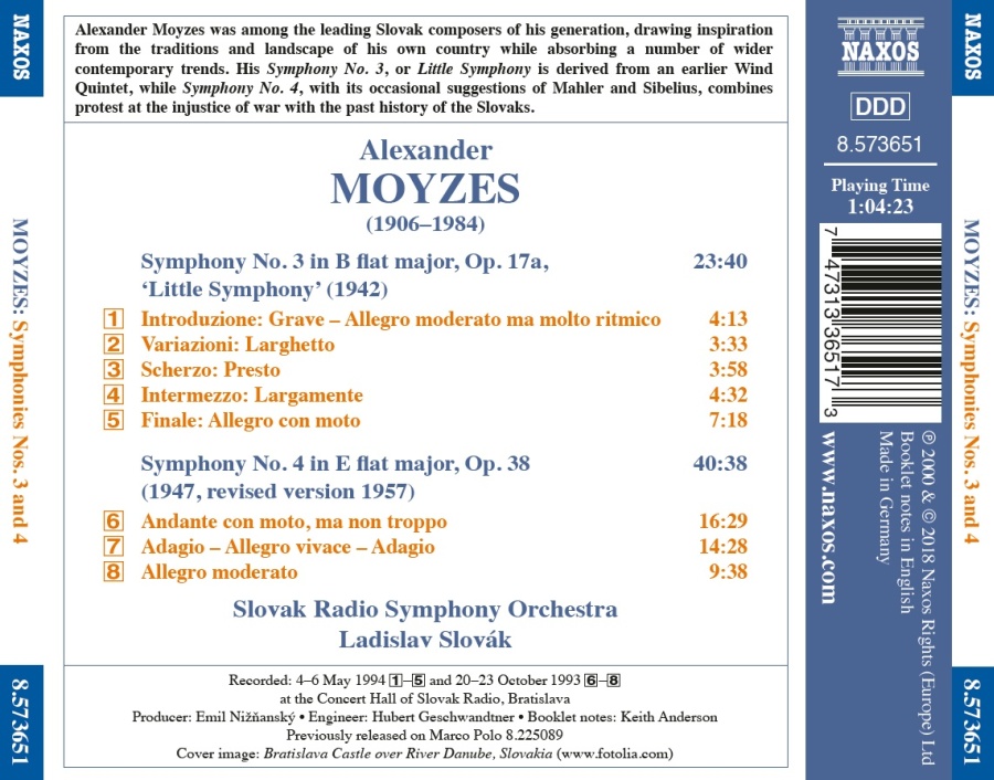Moyzes: Symphonies Nos. 3 and 4 - slide-1