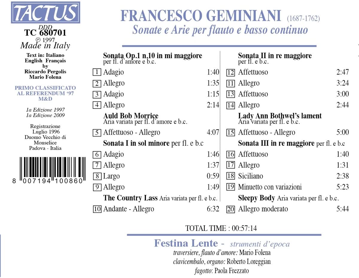 Geminiani: Geminiani: Sonate E Ari - slide-1