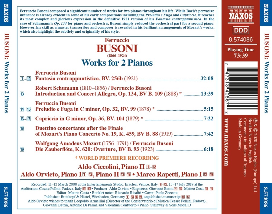 Busoni: Works for 2 Pianos - slide-1